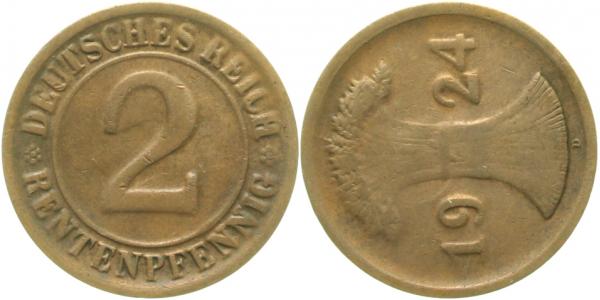 S30724D3.0b 2 Pfennig  24D ca. S300 ss J 307  