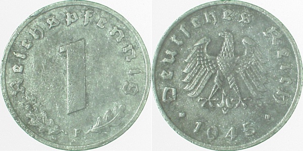 S373b45F3.0 1 Pfennig  1945F ca. S345 J 373b  