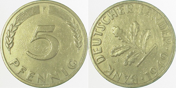 S37749F3.0 5 Pfennig  49F ca.S315 ss J 377  