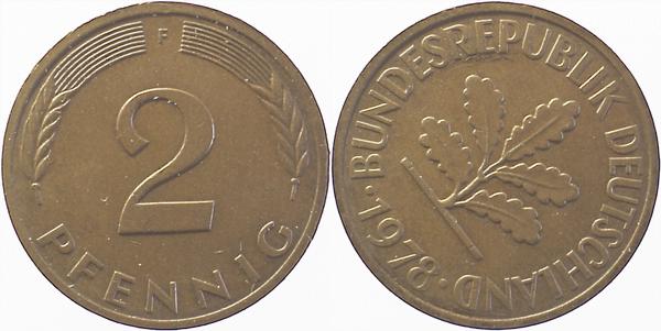 S38178F1.5 2 Pfennig  1978F VZ/ST. S45 J 381  