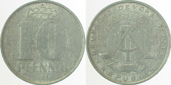 U151068A2.5 10 Pfennig  DDR Jsz --68 ss/vz J1510  