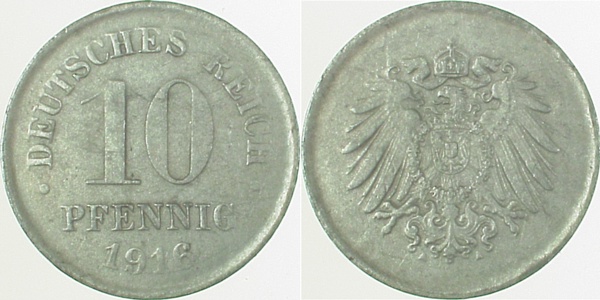 U29816A2.0 10 Pfennig  16A RdP n.ausgepr. vz J 298  