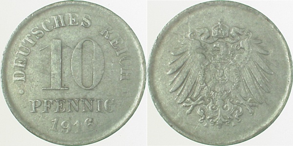 U29816A2.0 10 Pfennig  16A RdP n.ausgepr. vz J 298  