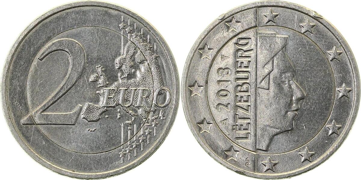 F48913-2.2-LUX 2Euro 2013 Luxemb. komplett silberfarben mit Pille, unmag.8,4gr. J 489  