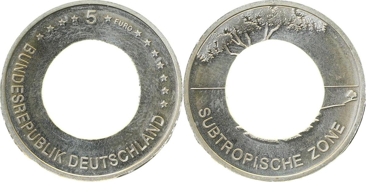 F62718D1.5 5 Euro Subtr. Zone, ohne Jsz u. Mzz. nur Ring geprägt, viel breiter J 627  