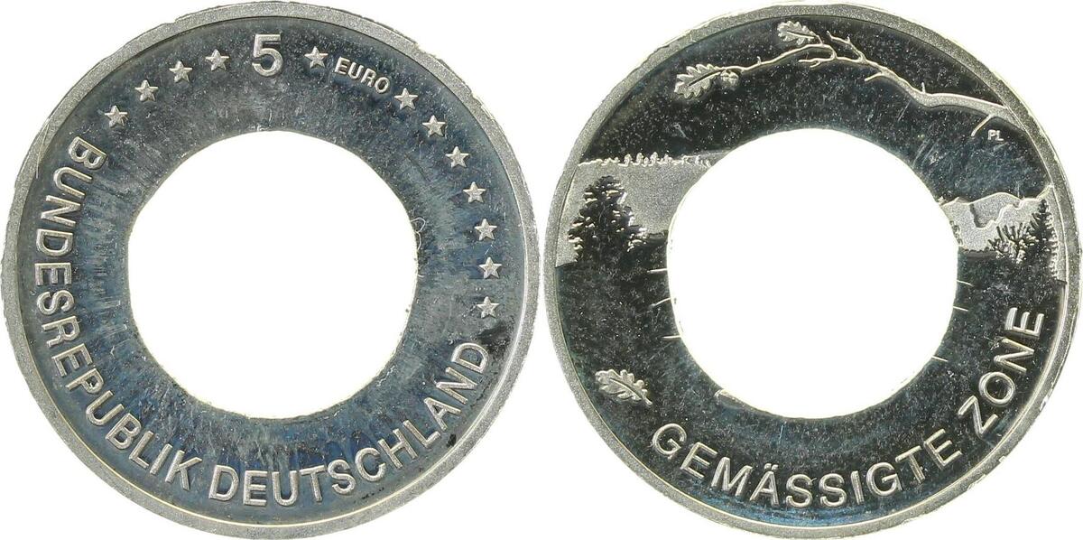 F64319A1.5 5 Euro Gem. Zone, ohne Jsz u. Mzz. nur Ring geprägt, viel breiter J 643  