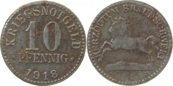 JN03a18-~2.5 10 Pfennig Braunschweig 1918 ss/vz JN03a  