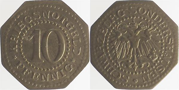 JN07---~2.2 10 Pfennig Schwarz.Sondershausen vz- JN07  