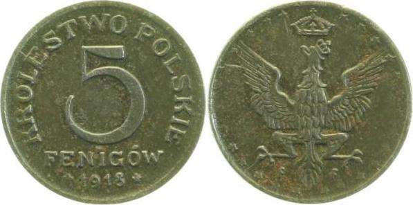 JN60518F~2.5 5 Pfennig  1918F ss/vz JN 605  