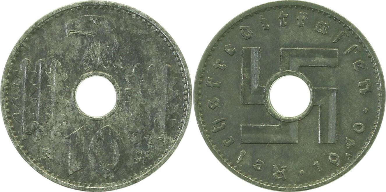 JN61940A~1.5-GG 10 Pfennig  1940A Reichskr.Kasse f. prfr JN 619  