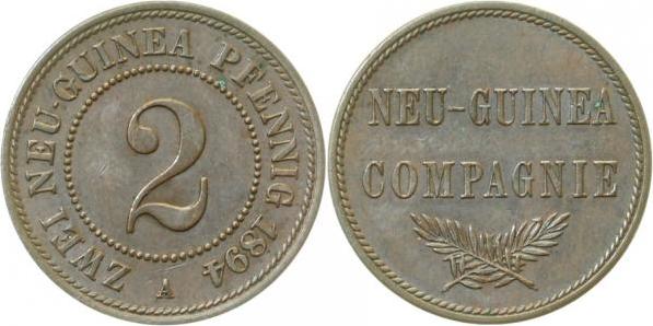 JN70294A~2.2 2 Pfennig  Neuguinea 1894A f. vz JN 702  