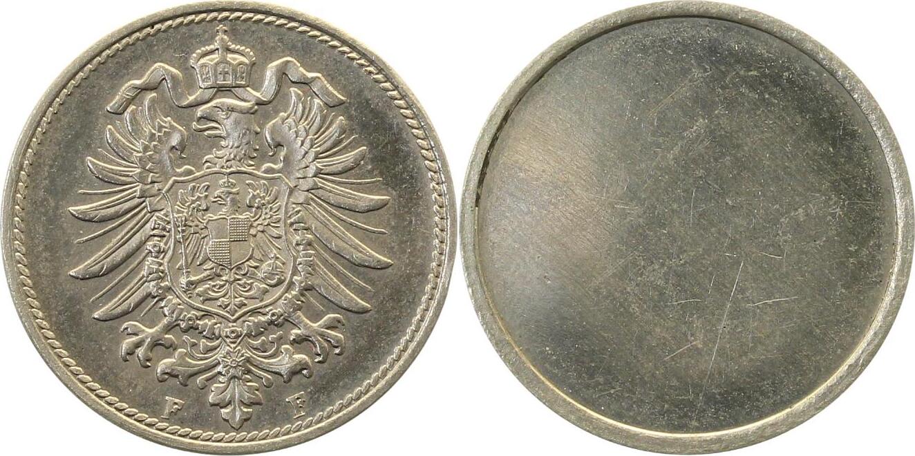 PROB004c-GG 10 Pfennig  einseitige Nickel Probe J004 Mzz: F unediert Schaaf unb.  