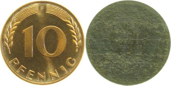 PROB383~1.0a 10 Pfennig  Eins. Probeprägung, Münzz.:F . Archiv Franquinet J 383  