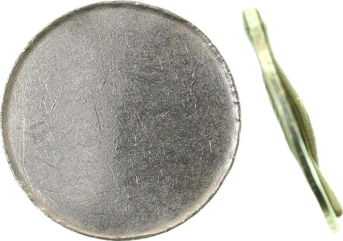 ROH407-  Rohling, halbe Dicke 3,7gr. mit Randinschrift, magnetisch J 407-406  