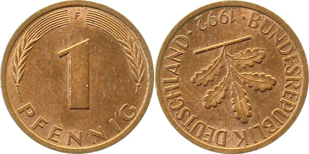 S38092F1.2 1 Pfennig  50G ca. 170 bfr!!! J 380  