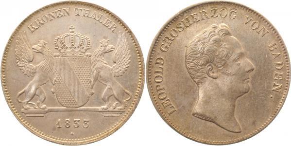 Th-Bad-1833-1.3-GG Kronenthaler Baden 1833 f.prfr/f.stgl Thun --  