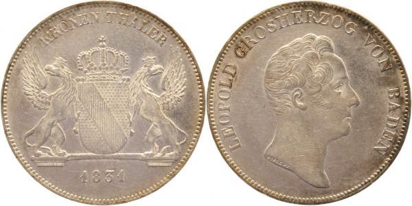 Th-Bad-1835-1.8-GG Kronenthaler Baden 1835 vz+ Thun --  