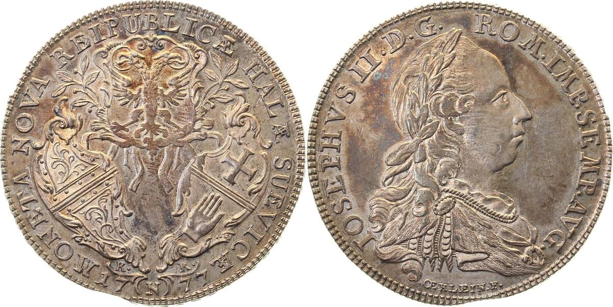 Th-Hall-77-1.3a-GG   1777 Schwäb. Hall f.prfr/f.stgl, schöne Patina, min. justiert null  