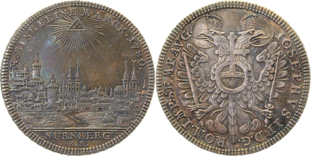 Th-Nbg-1780-1.4a-GG  - Nürnberg 1780 f.prfr/f.stgl EA, PROOFLIKE herr. Patina !! null  