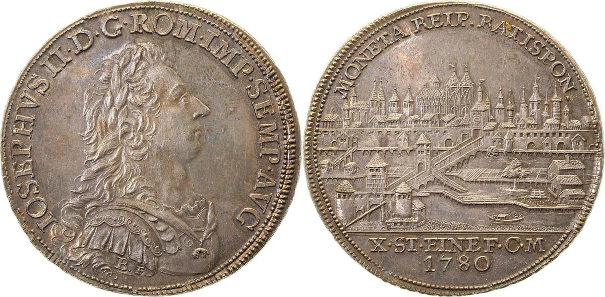 Th-Reg-1780-1.5-GG   1780 Regensburg, Joseph II, vz/stgl, schöne Patina ---  