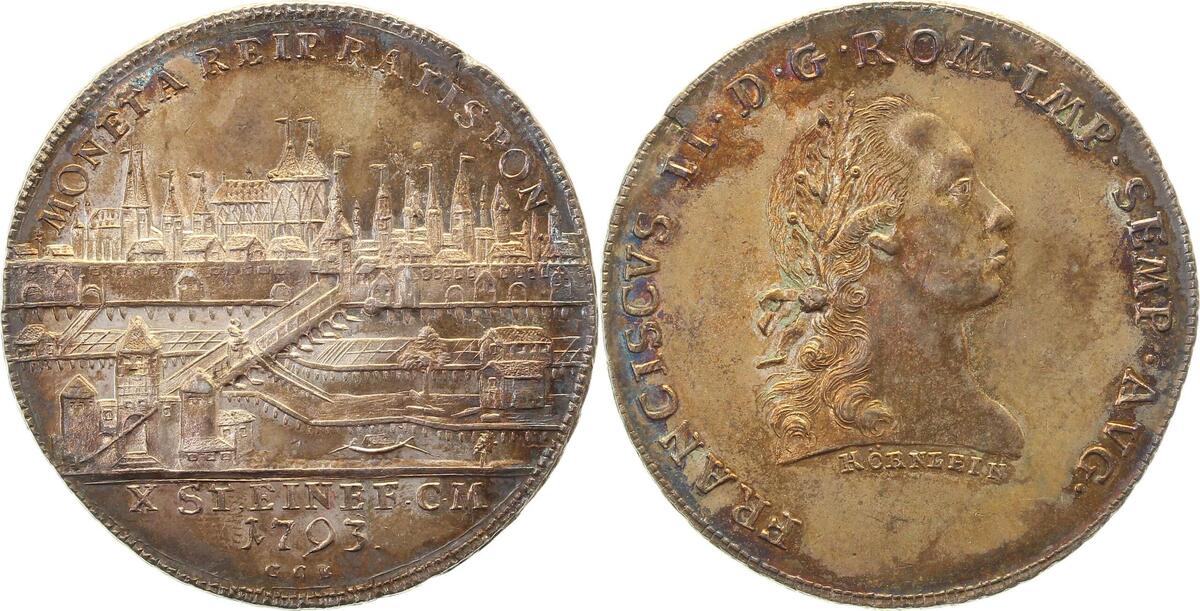 Th-Reg-1793-1.5a-GG   1793 Regensb. Franz II, vz/stgl PROOFLIKE, schöne Patina ---  