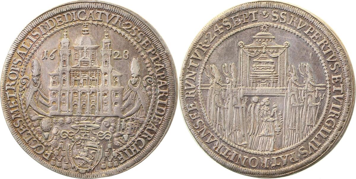 Th-SZ-28-1.3-GG-PAT   Salzburg 1628 Domweihe prfr./f.stgl leichte Patina TOP null  