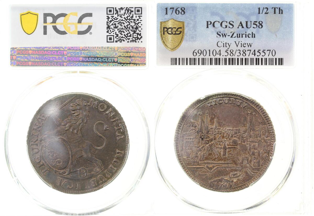 Th-Zuer-1768-1.5-GG   Zürich 1768 vz/prfr, PCGS AU58 38745570 ---  