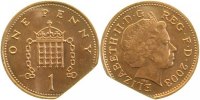 d 1 Penny WELTM-GB-1d 2003 größeres Zainende!!! KM986 7