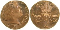 d 2 Penny WELTM-GB-2Fa 2003 artfremde Ronde!! magn.!! KM987a
