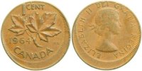 d CAN-2 1ct.Canada 1964 Cu D10 CANADA