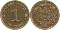  5 1 Pf   P01013D2.5 1 Pfennig  1913D doppeltes Wertzeichen ss/vz J 010 12,00 EUR Differenzbesteuert nach §25a UstG zzgl. Versand