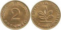 d 1.2 2 Pf 38161D~1.2 2 Pfennig 1961D bfr J 381