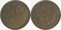     P1511b83A2.5 20Pfennig  DDR 1983A D5 ss/vz J1511b 13,00 EUR Differenzbesteuert nach §25a UstG zzgl. Versand