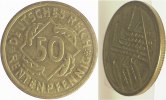     U31024A2.0 50 Pfennig  1924A vz undl. Rdprä J 310 18,00 EUR Differenzbesteuert nach §25a UstG zzgl. Versand