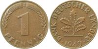 d 1 Pf 37649J3.0v 1 Pfennig  1949J dickes doppelt.Mzz J 376