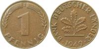  1 Pf   37649J3.0v 1 Pfennig  1949J dickes doppelt.Mzz J 376 19,50 EUR Differenzbesteuert nach §25a UstG zzgl. Versand