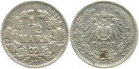 d 01617F~2.5b 0.5 Mark 1917F ss/vz, nicht voll ausgeprägt !! J 016