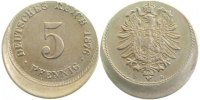d 5 5 Pf P00376D2.5 5 Pfennig 1876D D20 ss/vz J 003