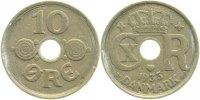 d 10 Öre WELTM-Denmark Denm. 1935, ohne Riffelrand/ flat edge KM 822.2