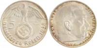 d 1.8 5 RM 36738D~1.8 5 Reichsmark Hindenburg 1938D vz+ J 367