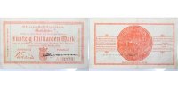 d 50 Milliarden Mark Crailsheim-7b-w   Crailsheim 1923 Notgeld gebraucht weiss Notgeld