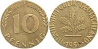d F38350F3.0 10 Pfennig 50F SS Messing 4.25gr.RR J 383