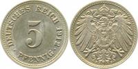 d 5 Pf 01212F1.1-PAT 5 Pfennig 1912F prfr/stgl 1+2 entfernt schöne Patina!! J 012