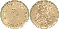d 1.1 2 Pf 00274A~1.1 2 Pfennig 1874A prfr/stgl !! J 002