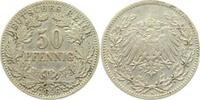 d 01596A~3.5 50 Pfennig 1896A s/ss kl. Randfehler !! J 015