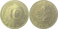 d 38374F~0.0V 10 Pfennig 1974F PP Ngb.42.1 J 383