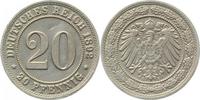 d  01492E~2.5 20Pfennig  1892E ss/vz J 014