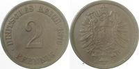 d 2.5 2 Pf 00276A~2.5 2 Pfennig 1876A ss/vz J 002