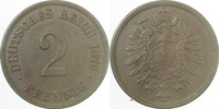  2.5 2 Pf   00276A~2.5 2 Pfennig  1876A ss/vz J 002 4,50 EUR Differenzbesteuert nach §25a UstG zzgl. Versand