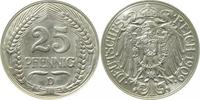 d 01809D~1.1 25 Pfennig 1909D prfr/stgl. J 018